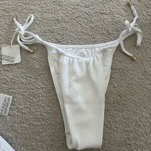 Monday Swimwear Textured Bikini Bottom